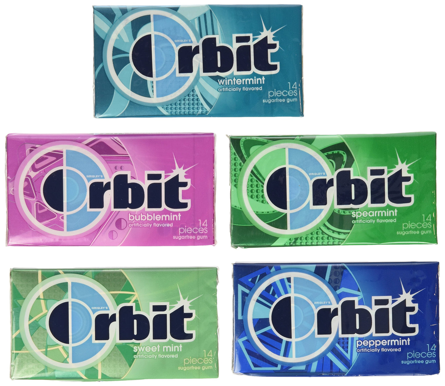 Wrigley'S Orbit 20 Pack - 14 Piece Packages - Sugar Free Gum - Variety Box