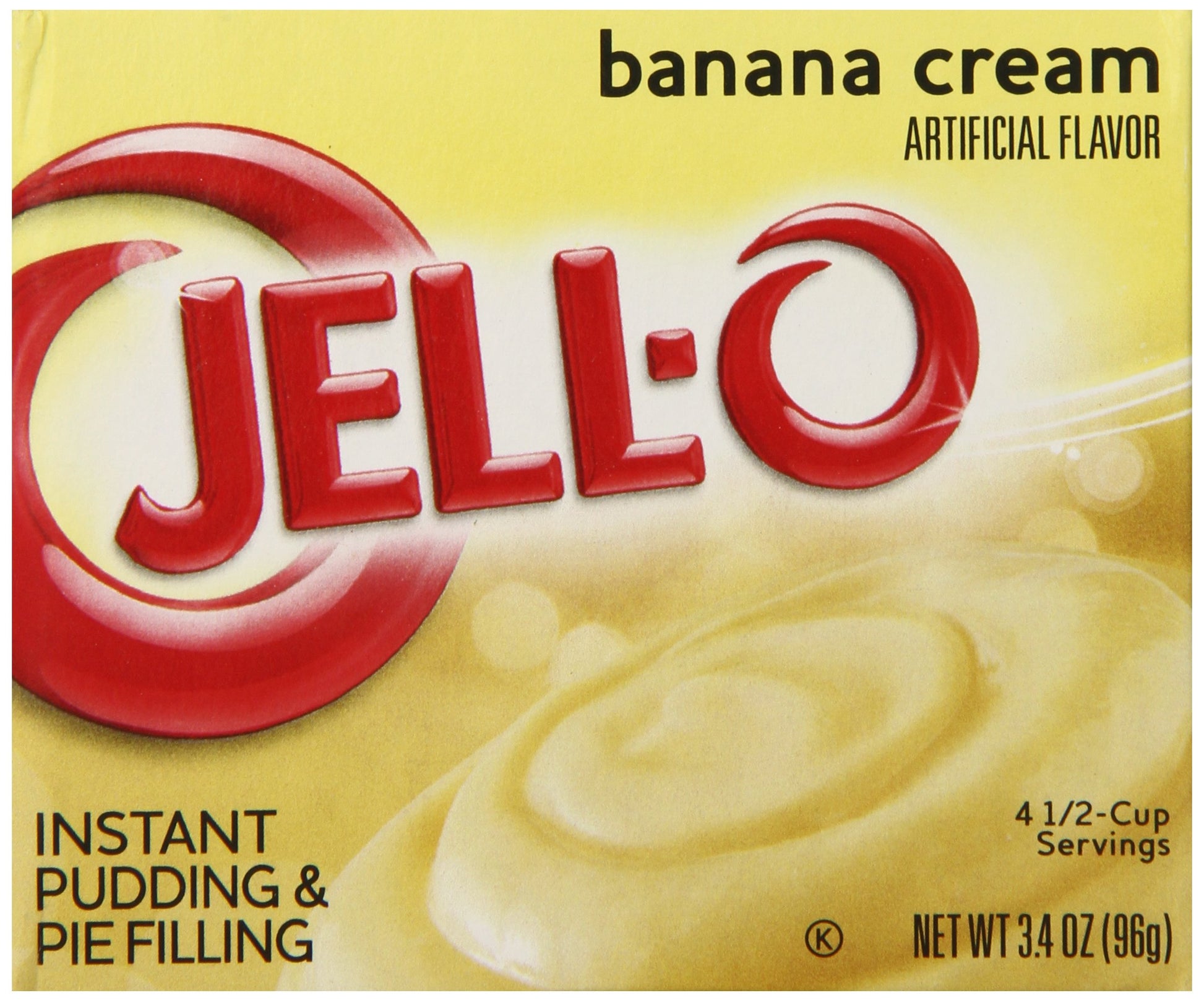 Jell-O Instant Banana Cream Pie Filling Mix, 3.4oz Boxes, Pack of 6