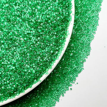 SE Si&Moos Deep Green Sanding Sugar Green Edible Sparkling Sprinkles Sanding Sugar Crystals for Cookie Decorating Edible Glitter