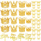 44 Pcs Gold Crown Cake Decoration 16 Pcs Mini Crown Tiny Crown With 24 Pcs Butterfly Wall Decors And 4 Pcs Birthday Cake Topper
