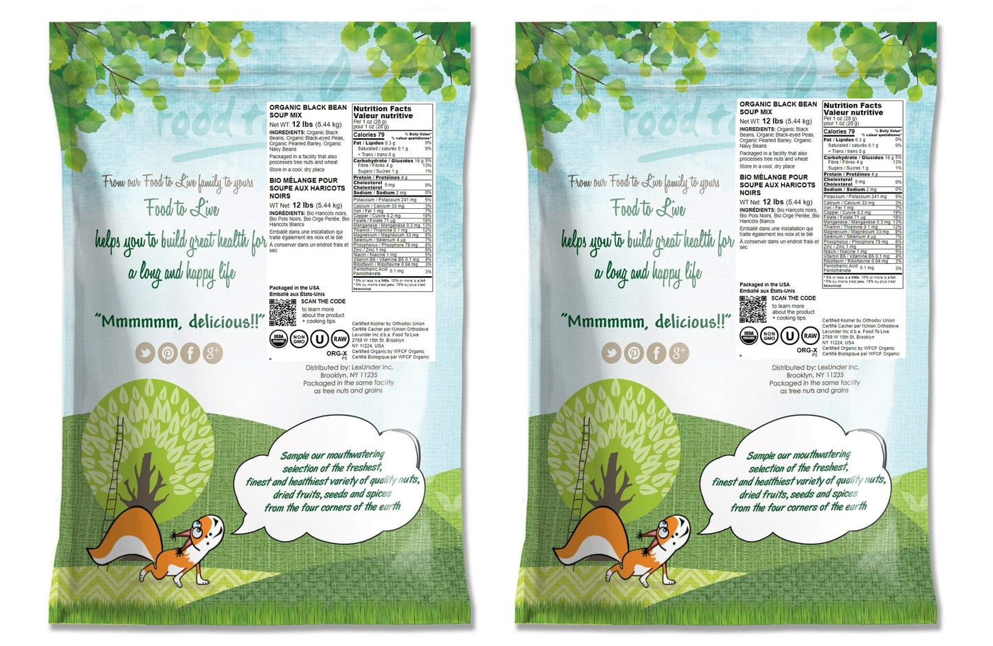 Food To Live Organic Black Bean Soup Mix, 24 Pounds - Contains Non-Gmo Black Beans, Black-Eyed Peas, Pearled Barley, And Navy Be