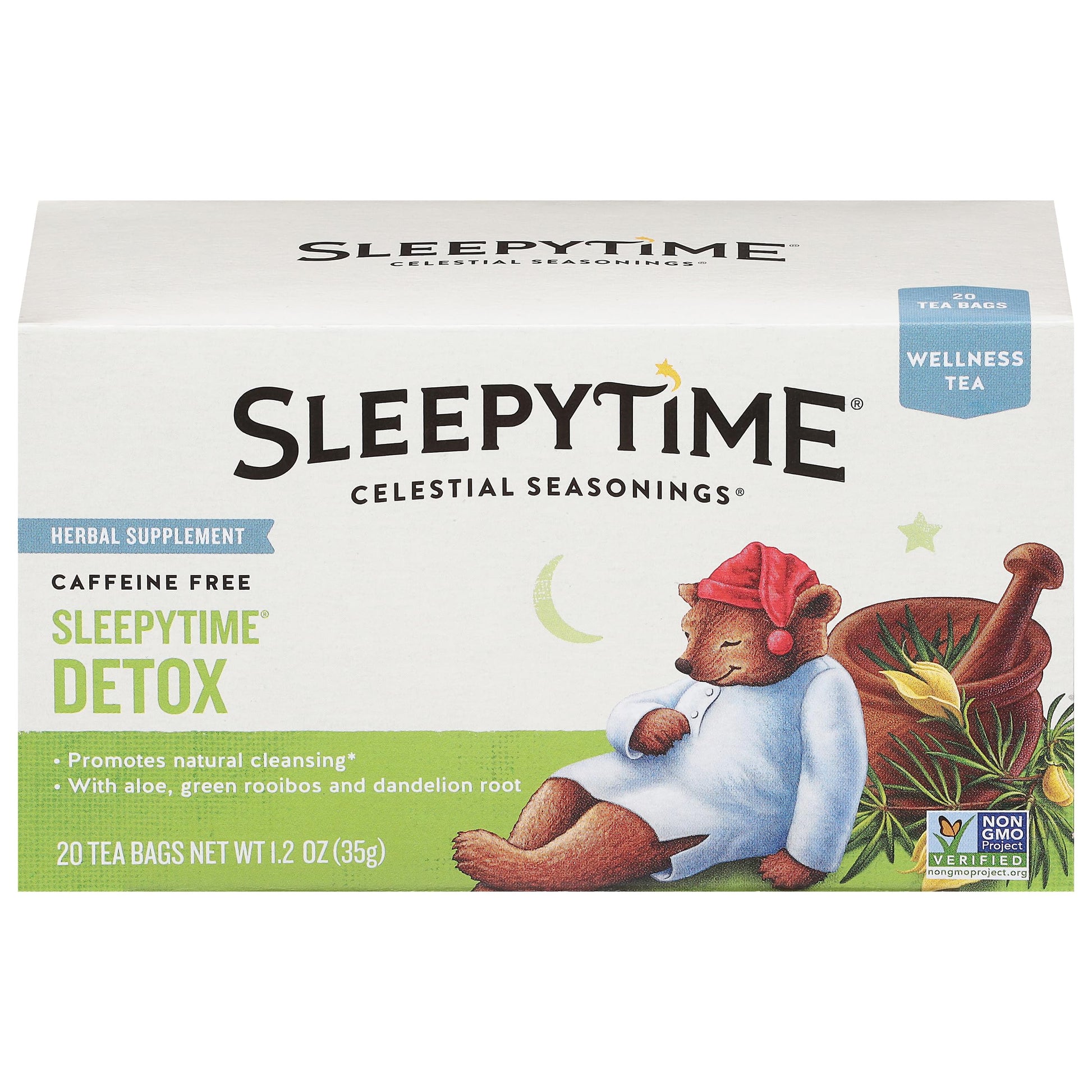 Celestial Seasonings Sleepytime Wellness Detox Tea, Caffeine Free, 20 Count Box, Model 53849