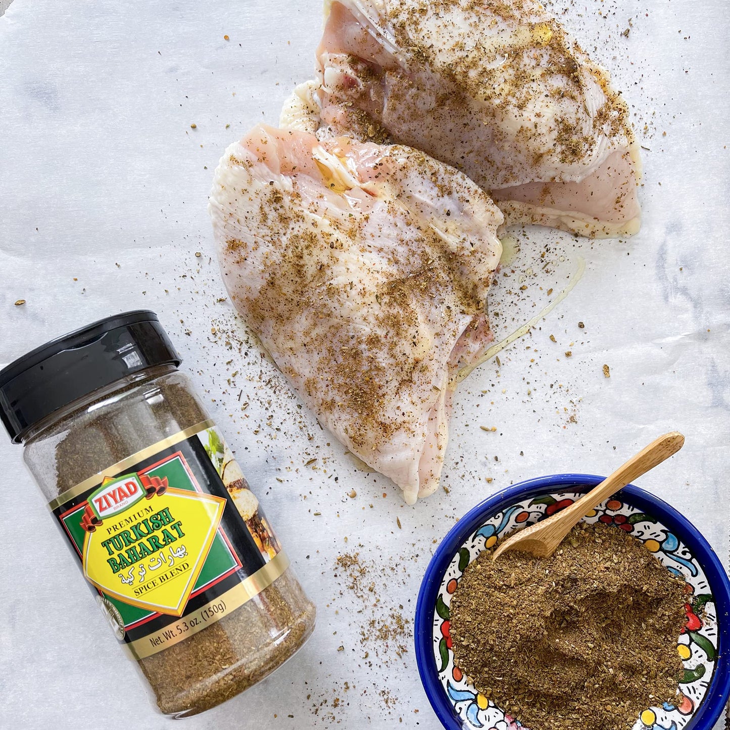 Ziyad Turkish Baharat Spice Blend, No Additives, 5.3oz, Herbaceous Mix