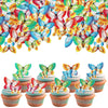80 PCS Edible Wafer Paper Cupcake Toppers for Cake Decorating - Butterfly Themed Baby Shower, Wedding, Birthday Party Cupcake De