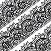 Large Pre-Made Ready To Use Edible Cake Lace Rose Scallop Black 14-Inch 10-Piece Set