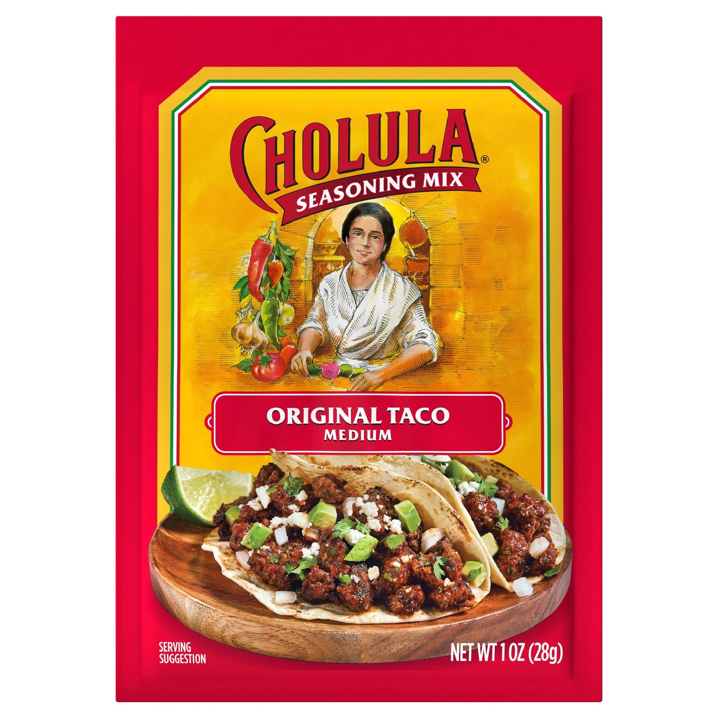 Cholula Taco Seasoning Mix, Original Flavor, 1 oz Pack