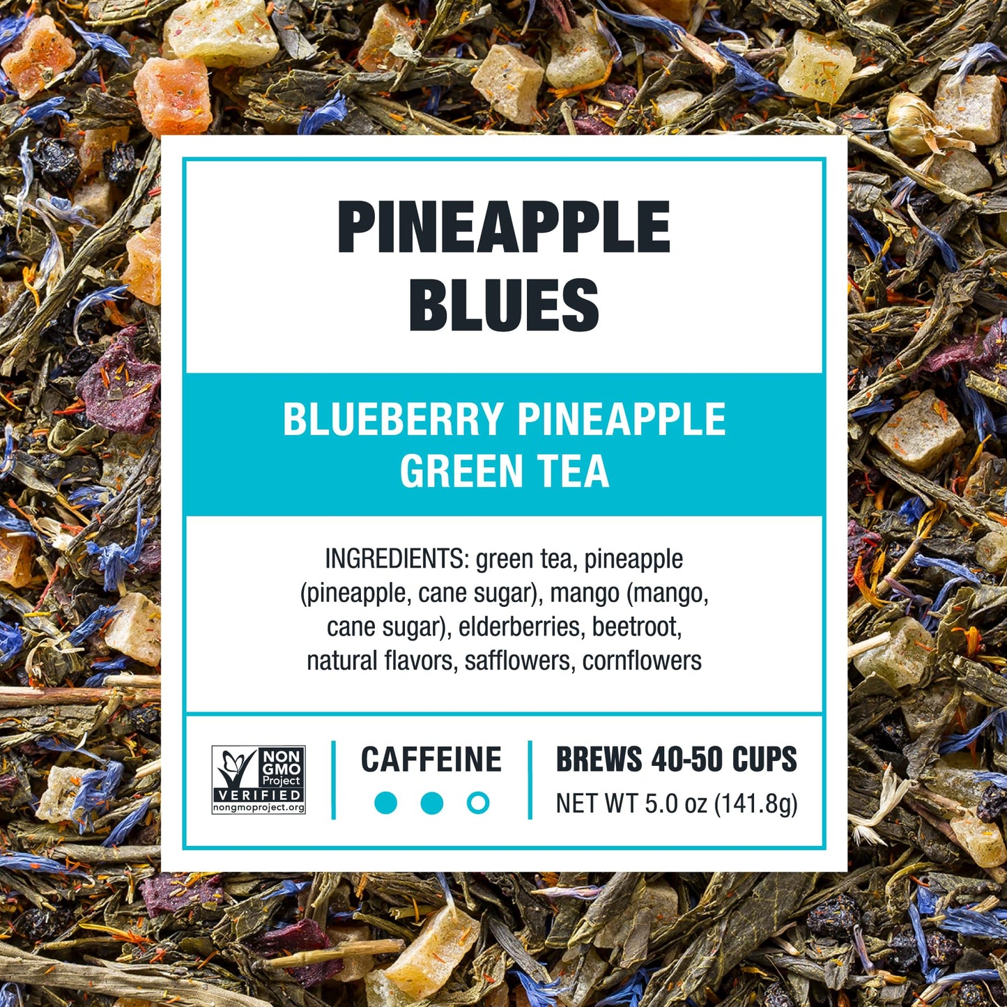 Tiesta Tea Pineapple Blues Green Tea, Loose Leaf, 5 Ounce Refillable Tin, Up to 50 Cups, Medium Caffeine