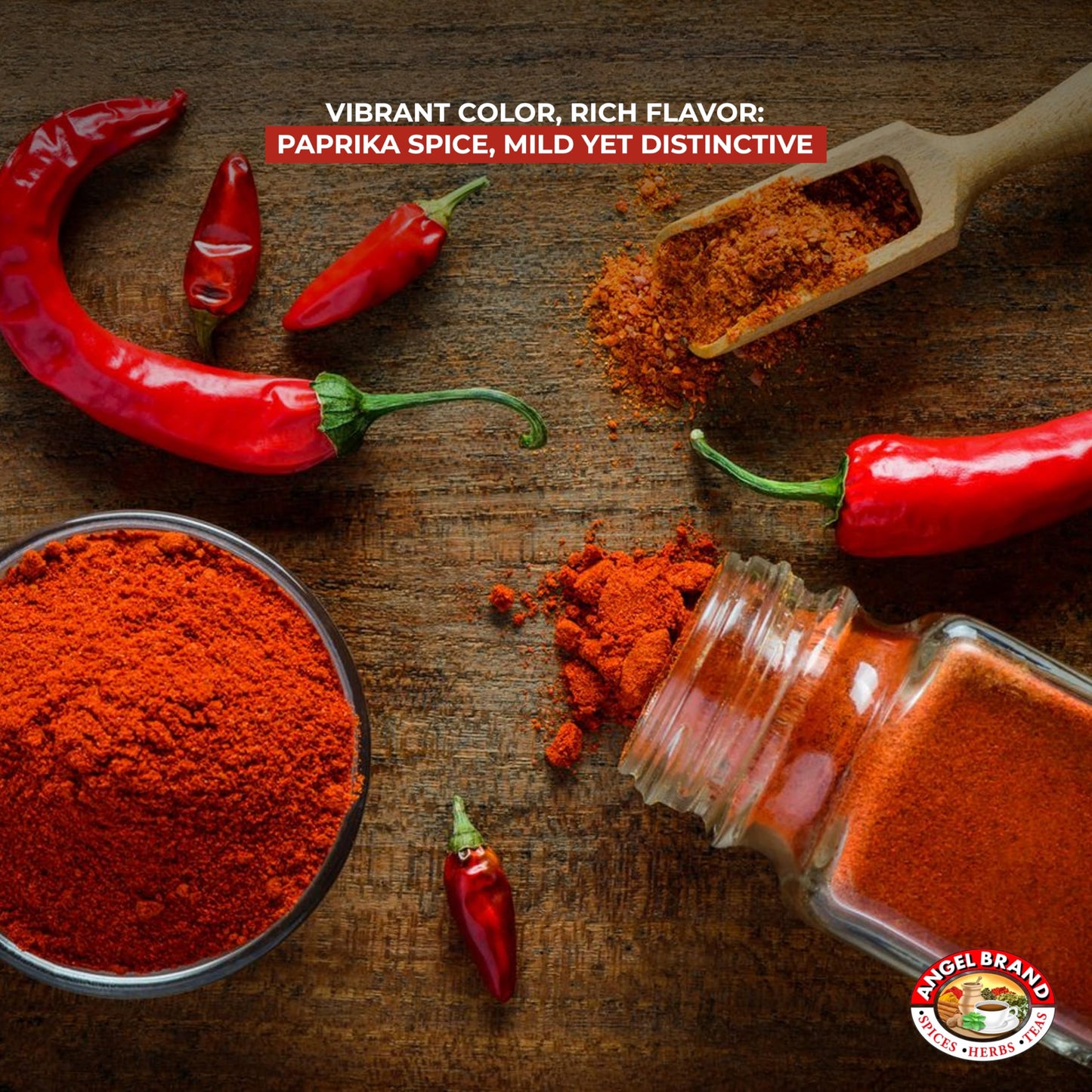 Angel Brand Paprika Powder 2 Oz Pouch - Sweet And Vibrant Spice For Cooking, Seasoning, And Garnishing - Perfect For Soups, Meat