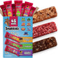 Snakkidz Organic Chewy Granola Bar, Allergen Free, Made with Avocado Oil, Low Sugar (45 Bars, Variety)