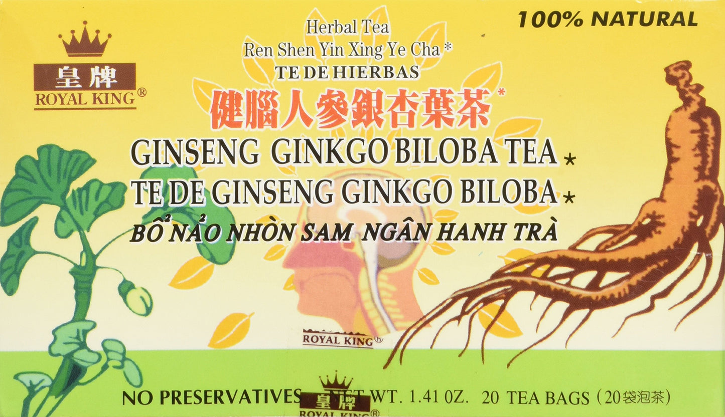 Royal King Ginseng Ginkgo Biloba Tea (20 Bags)