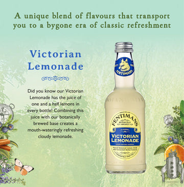 Fentimans Sparkling Victorian Lemonade - Sparkling Lemonade, Lemon Sparkling Water, Great Over Ice Or As Mixer, All Natural Ingredients, Craft Soda, Botanically Brewed - 9.3 Fl Oz (Pack Of 12)