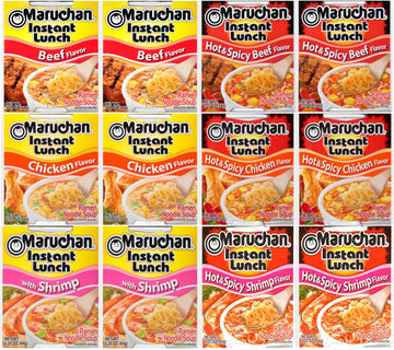 Maruchan Ramen Instant Lunch Variety, 6 Flavors, 2.25 oz (Pack of 12)