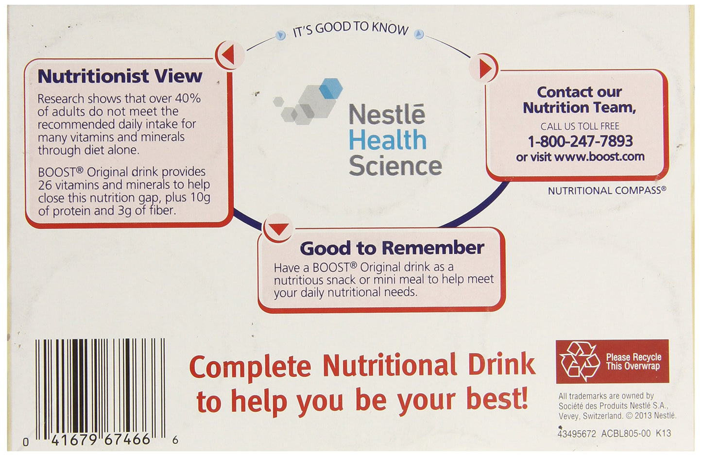 BOOST Original Ready to Drink Nutritional Drink, Very Vanilla, 8 Fl Oz (Pack of 6)