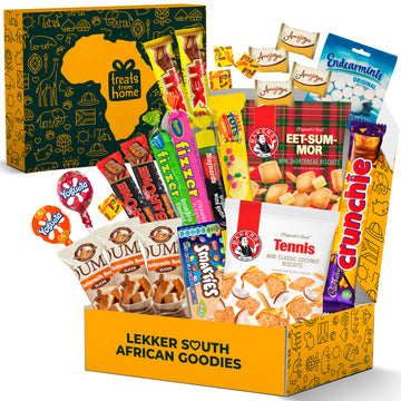 from Home Exotic South African Snacks Box - 26 Authentic  , Unique Assortment, Perfect Gift for Food Lovers