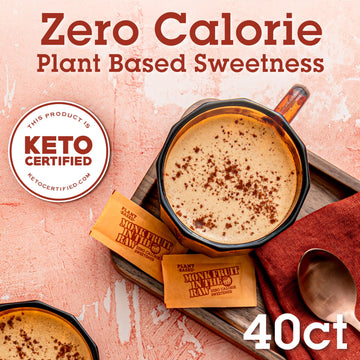 Monk Fruit In The Raw, Natural Monk Fruit Sweetener W/ Erythritol, Sugar-Free, Keto, Gluten Free, Zero Calorie, Low Carb, Vegan