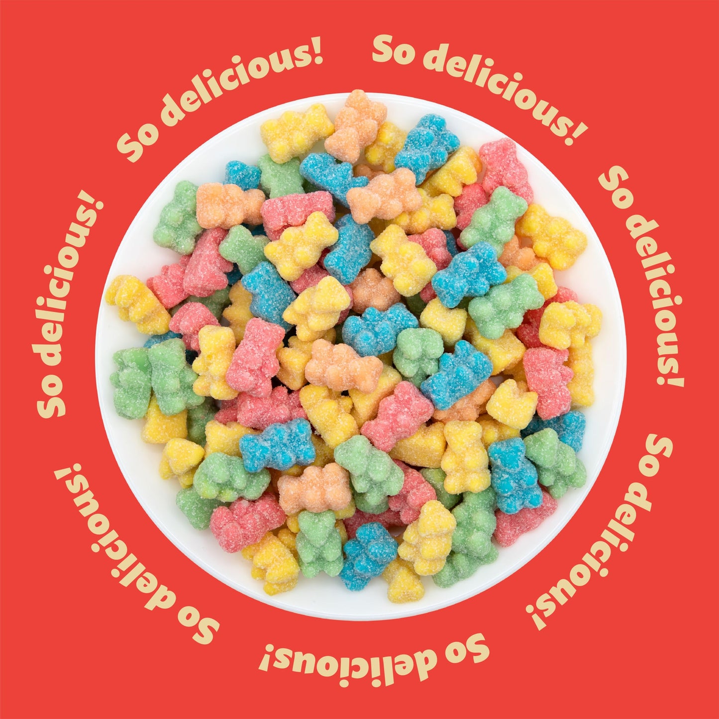 ILIKE! Neon Sour Bears Gummy Candy | Assorted Fruit Flavors | 1 Pound Bag