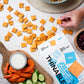 Fiber Gourmet Ranch Thinables Baked Cheese Crackers - Healthy Keto Crackers, Low Calorie High Fiber Snack, 6g Net Carbs, 70 Calo