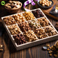 Nut Cravings Gourmet Collection - Thinking Of You, Nuts Gift Basket With Thinking Of You Ribbon + Greeting Card In Reusable Wood