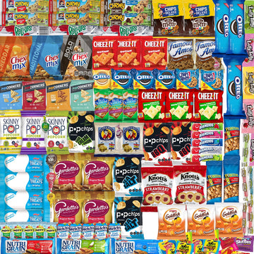 Snack Care Package And Snack Variety Pack (120 Count) - Variety Assortment Of Chips, Cookies, Candy, And Fruit Snacks