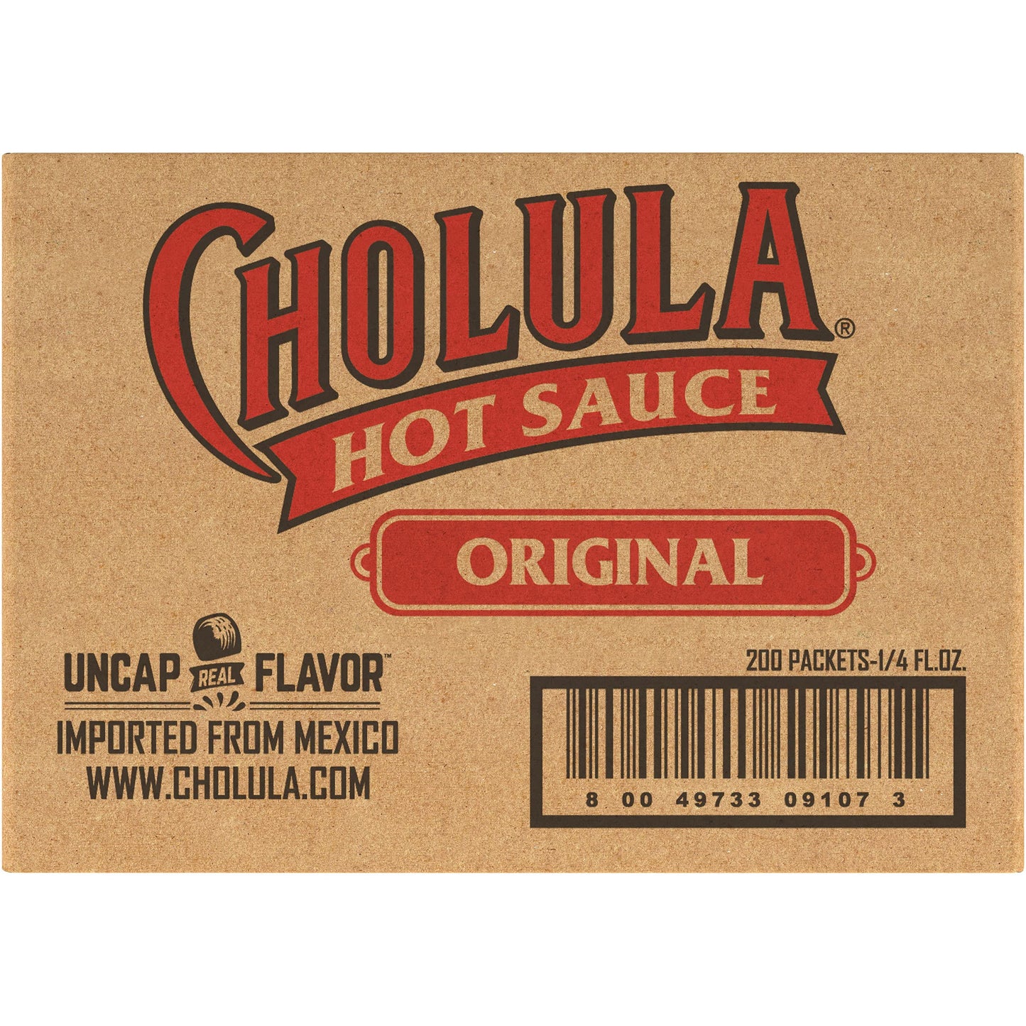 Cholula Original Hot Sauce Packets, 200 Count - One 200 Count Individual Hot Sauce Packets With Mexican Peppers And Signature Spice Blend, Perfect Single-Serve Size For Delivery And Takeout