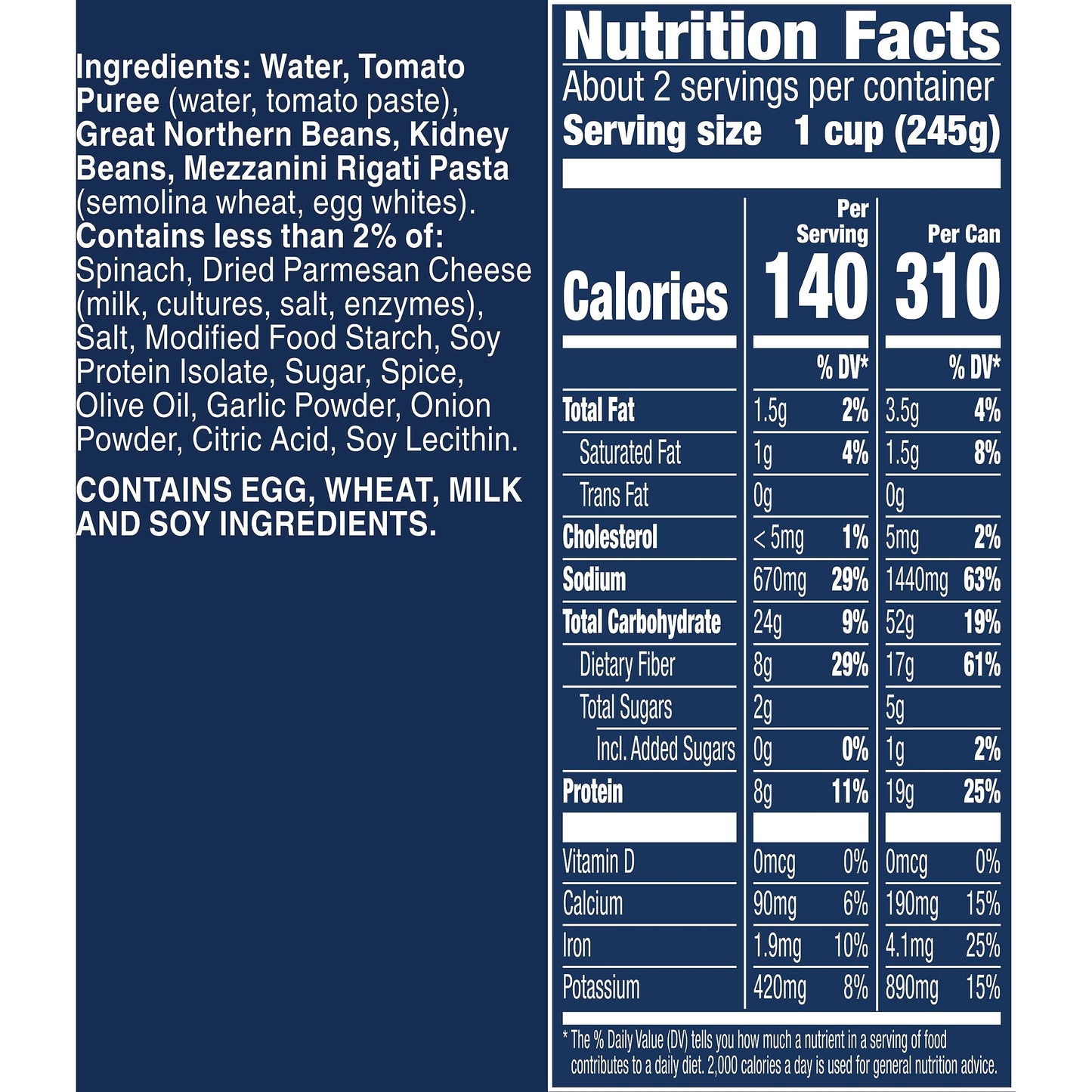 Progresso Italian-Style Bean and Pasta Protein Soup  Vegetarian  18.5 oz (Pack of 12)
