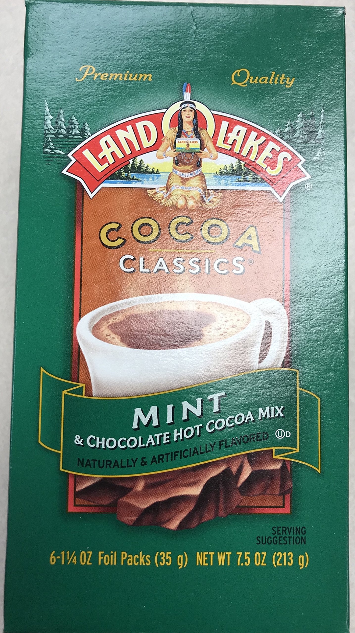 Land O Lake Mint & Chocolate Hot Cocoa Mix 1.25 Oz 6 Pack