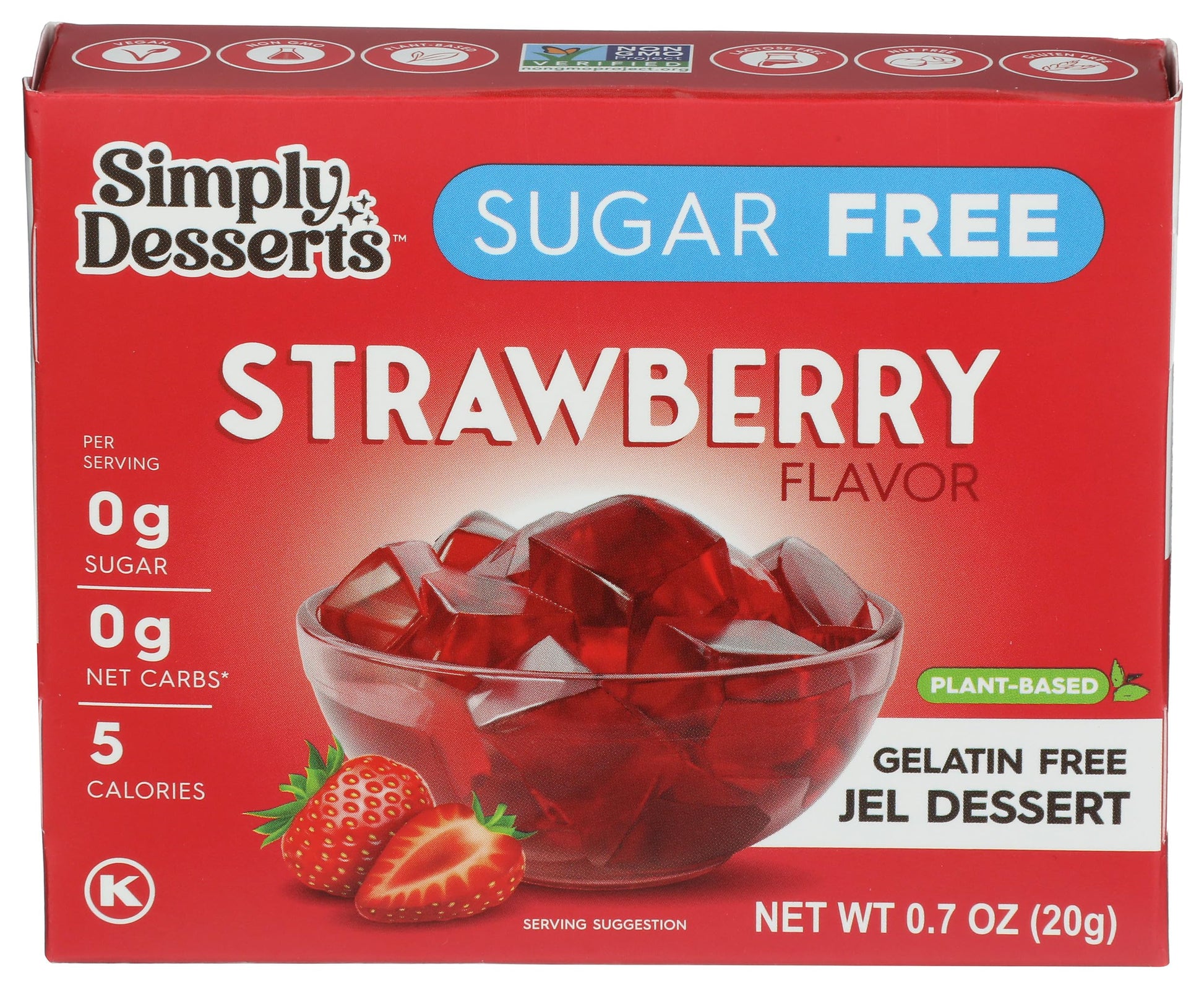 Simply Delish, Jel Dessert Strawberry, 0.7 Ounce