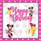Seyal Minie Mouse Happy Birthday Cake Topper