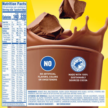 Carnation Breakfast Essentials Powder Drink Mix, Rich Milk Chocolate, 10 Count Box of 1.26 Ounce Packets (Pack of 6)