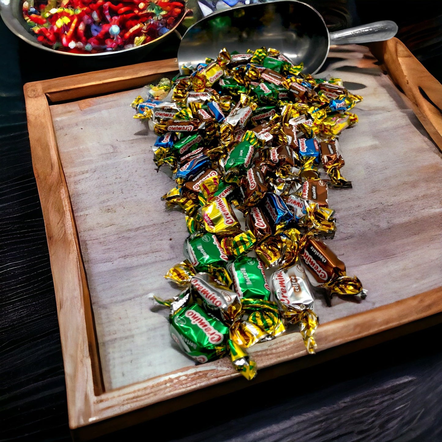 Assorted Toffee Chews-1.5 Lbs Chewy Toffee Candy-Individually Wrapped Assortment Of Delicious And Flavorful Vanilla, Chocolate, Coffee, Rum, And Mint Flavors(24 Oz)