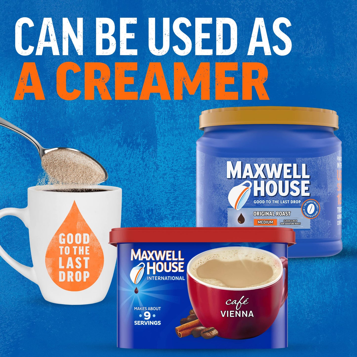 Maxwell House International Café Flavored Instant Coffee, Café Vienna, 9 Ounce Canister