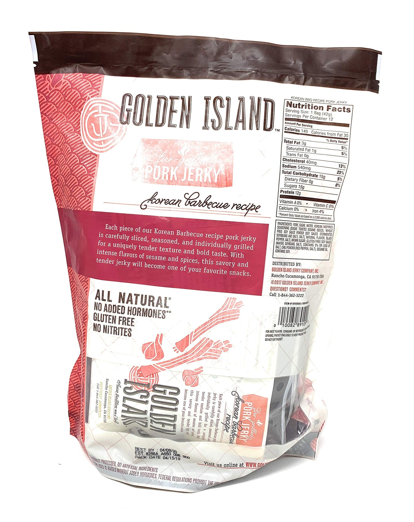 Golden Island Korean Bbq Pork 1.5 Oz - 12 Pack