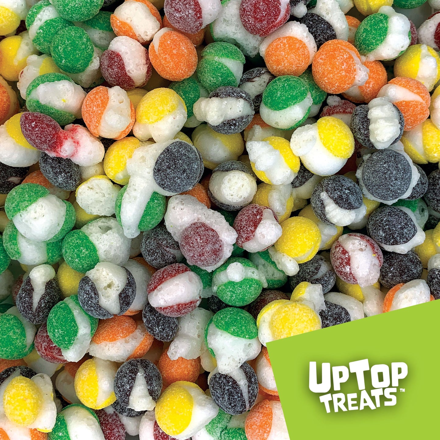 Sour Moon Rocks - UpTop Treats Freeze Dried Candy, Crunchy Candy for ASMR, Strawberry, Lemon, Lime, Orange, & Grape, Snacks for