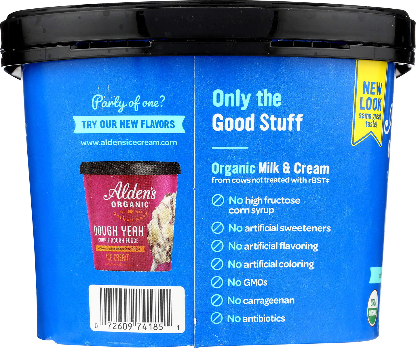 Aldens, Organic Vanilla Bean Ice Cream, 48 oz (Frozen)
