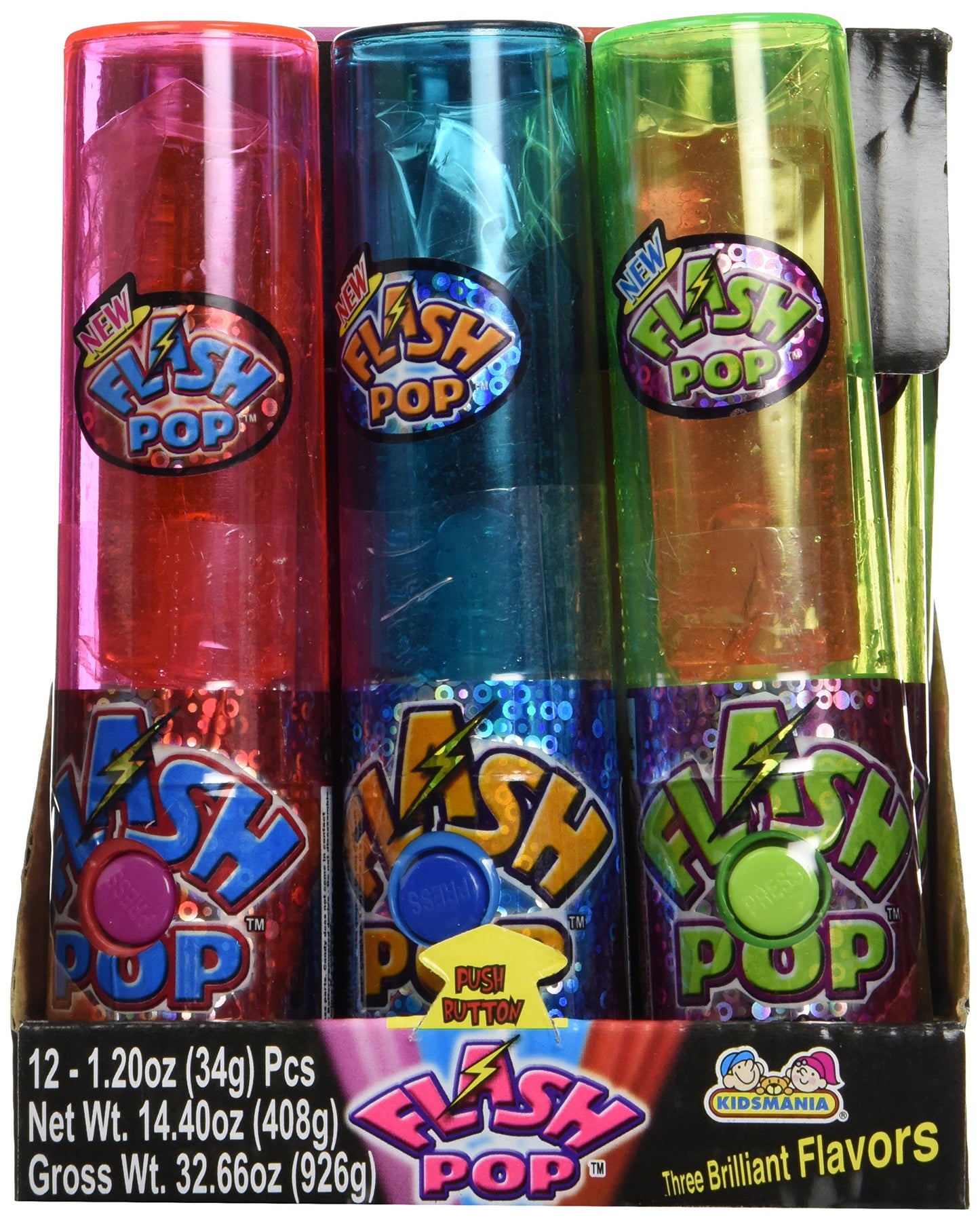 Kidsmania Flash Pop Novelty Lollipop (Pack Of 12)