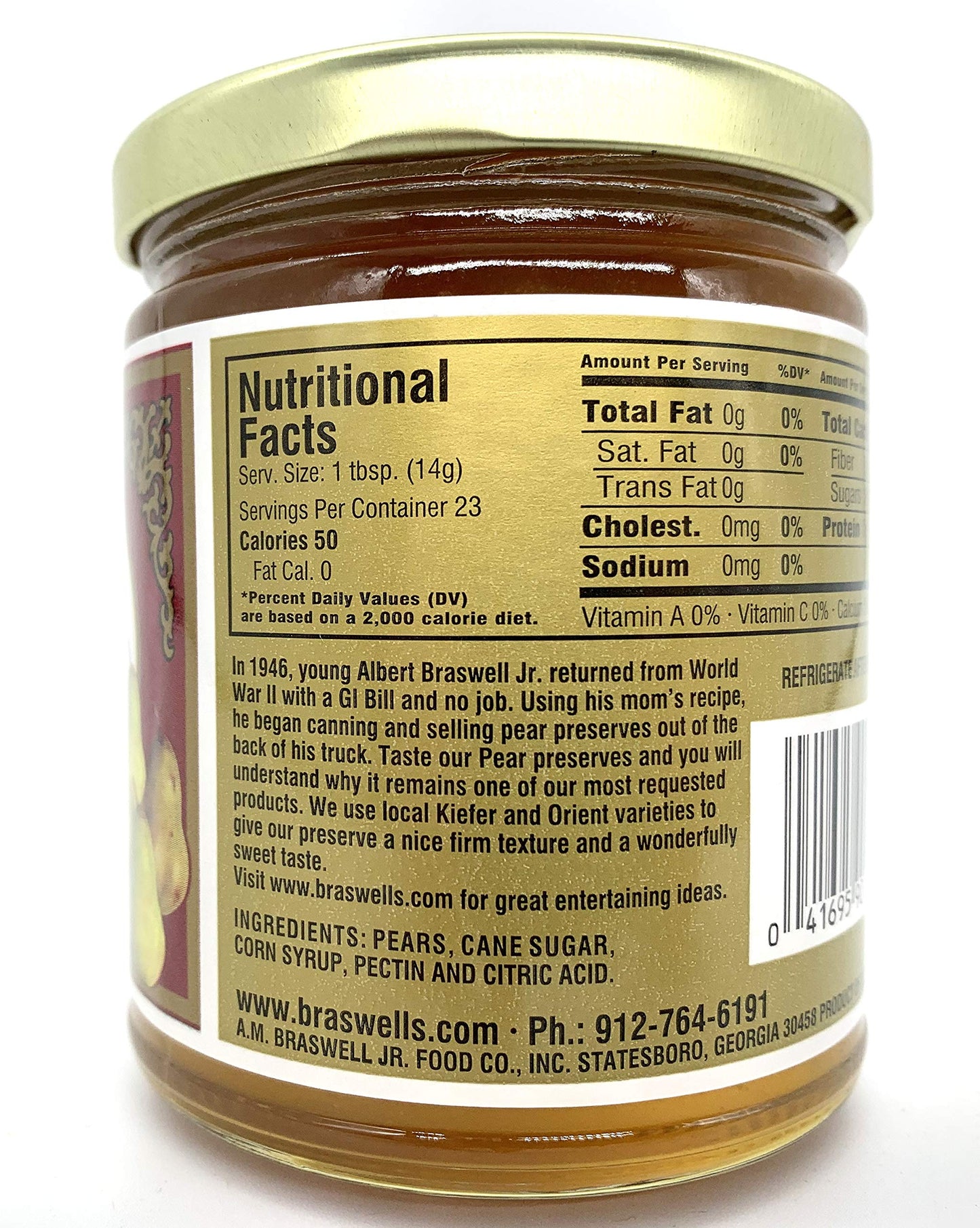 Braswell'S Pure Pear Preserves