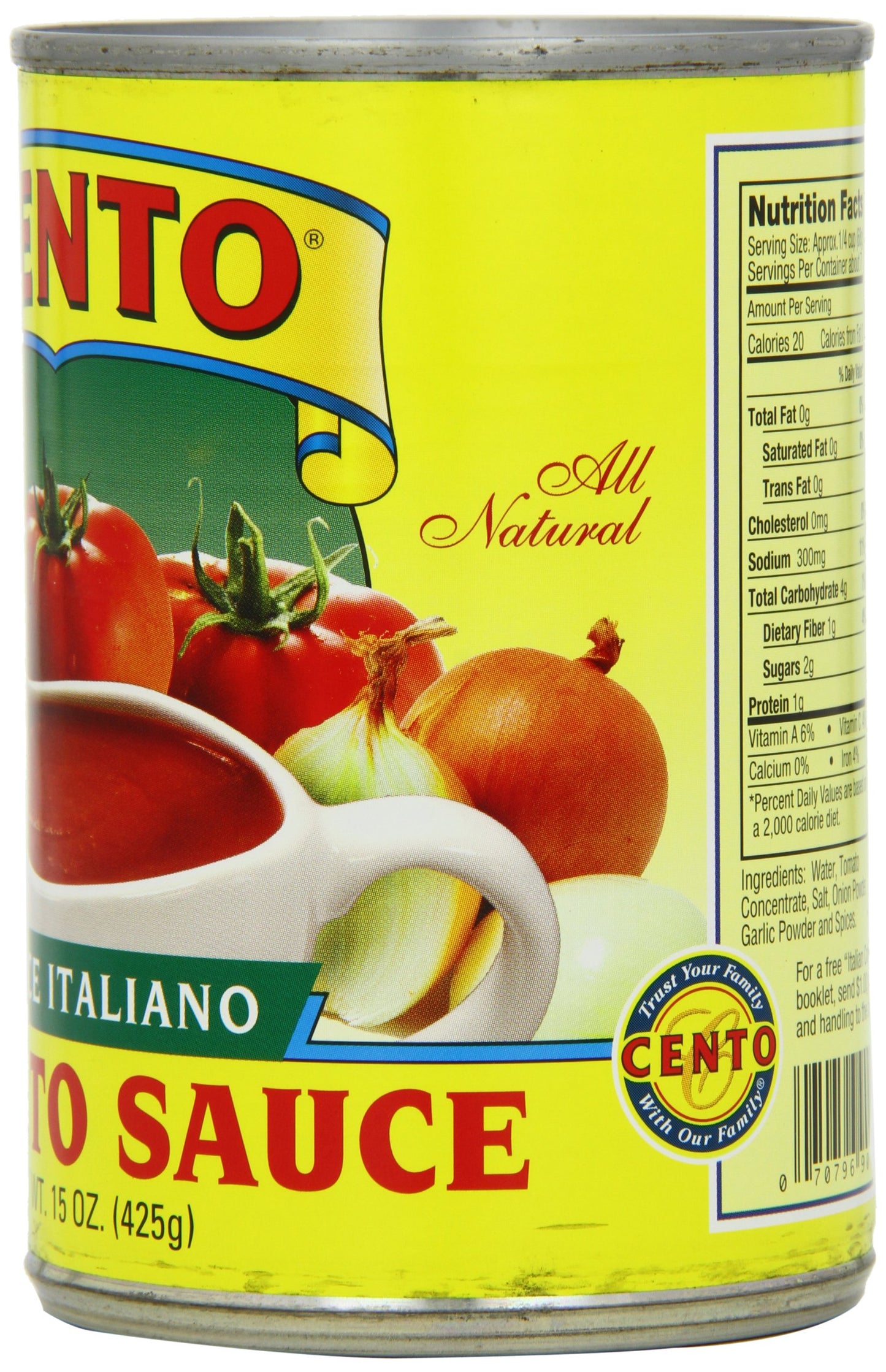 Cento Tomato Sauce, 15 Ounce (Pack of 12
