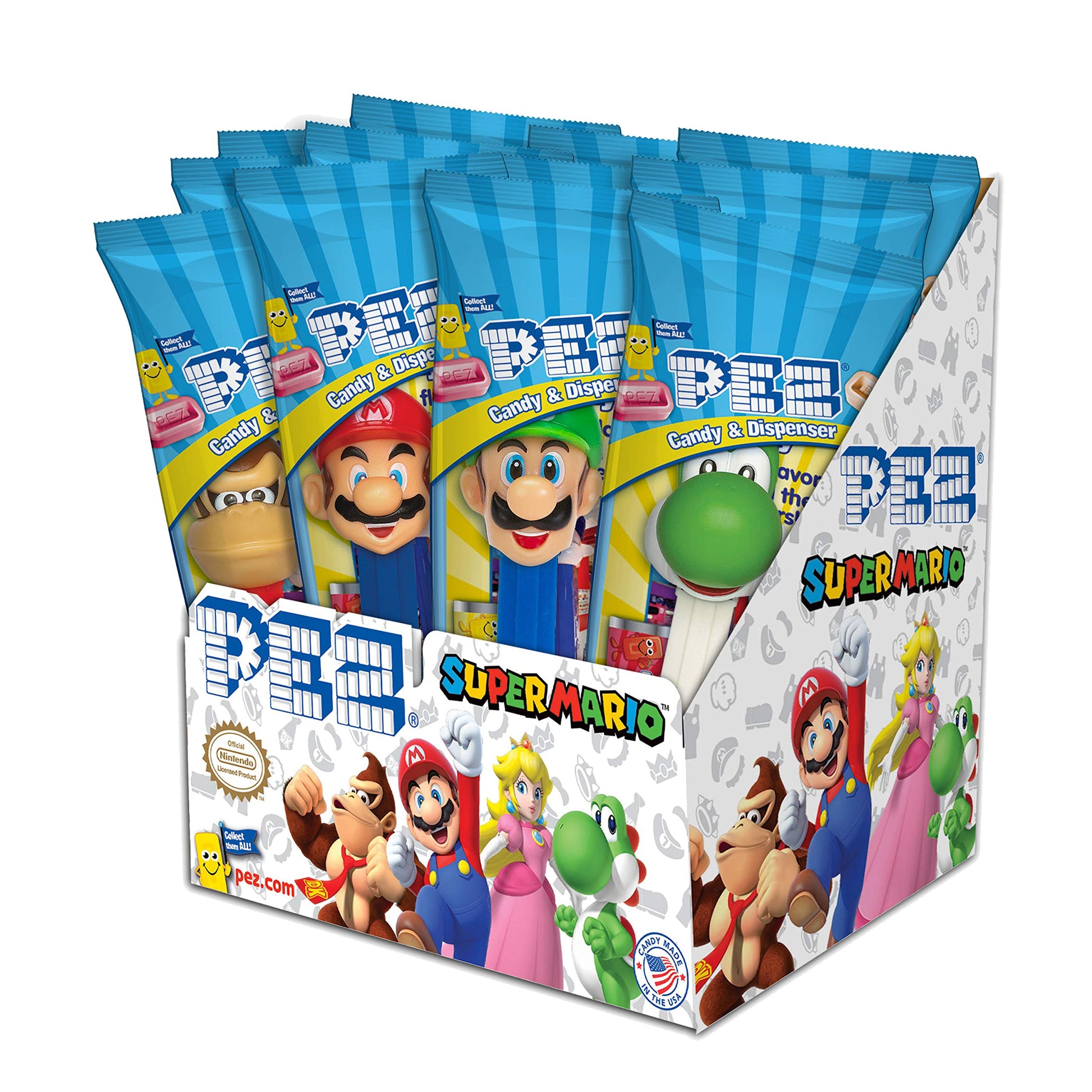 Pez Candy Nintendo, Assortment Candy, 0.58 Oz (Pack Of 12)