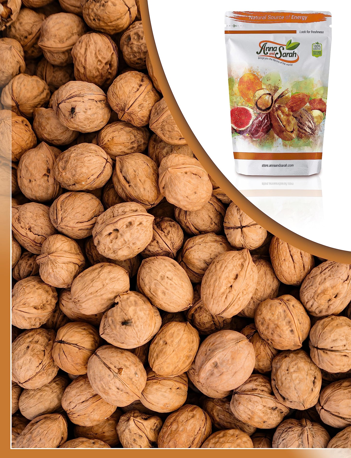 Anna and Sarah Jumbo Walnuts in Shell, California Chandler, Fresh, 9 Lbs