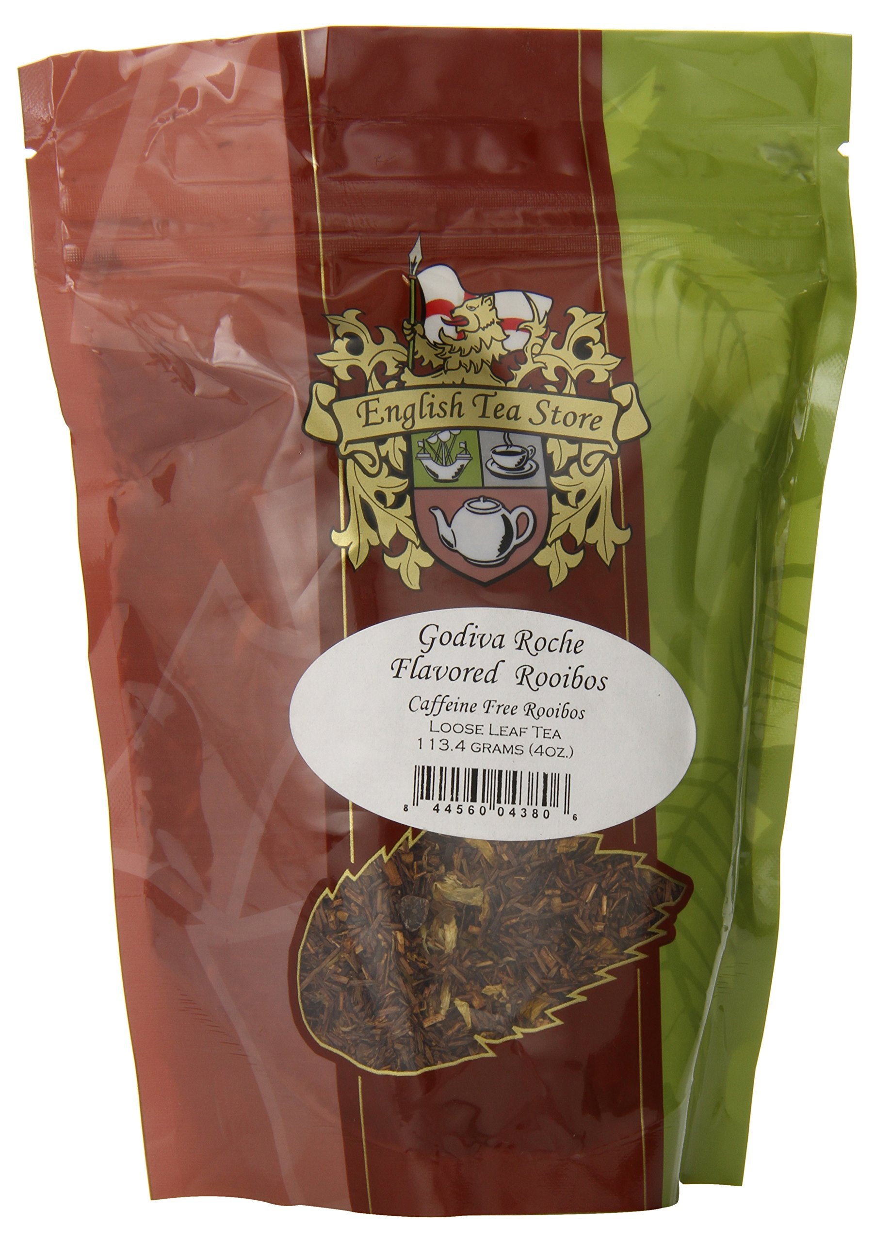 English Tea Store Loose Leaf, Godiva Roche Flavored Rooibos - Pouches, 4 Ounce