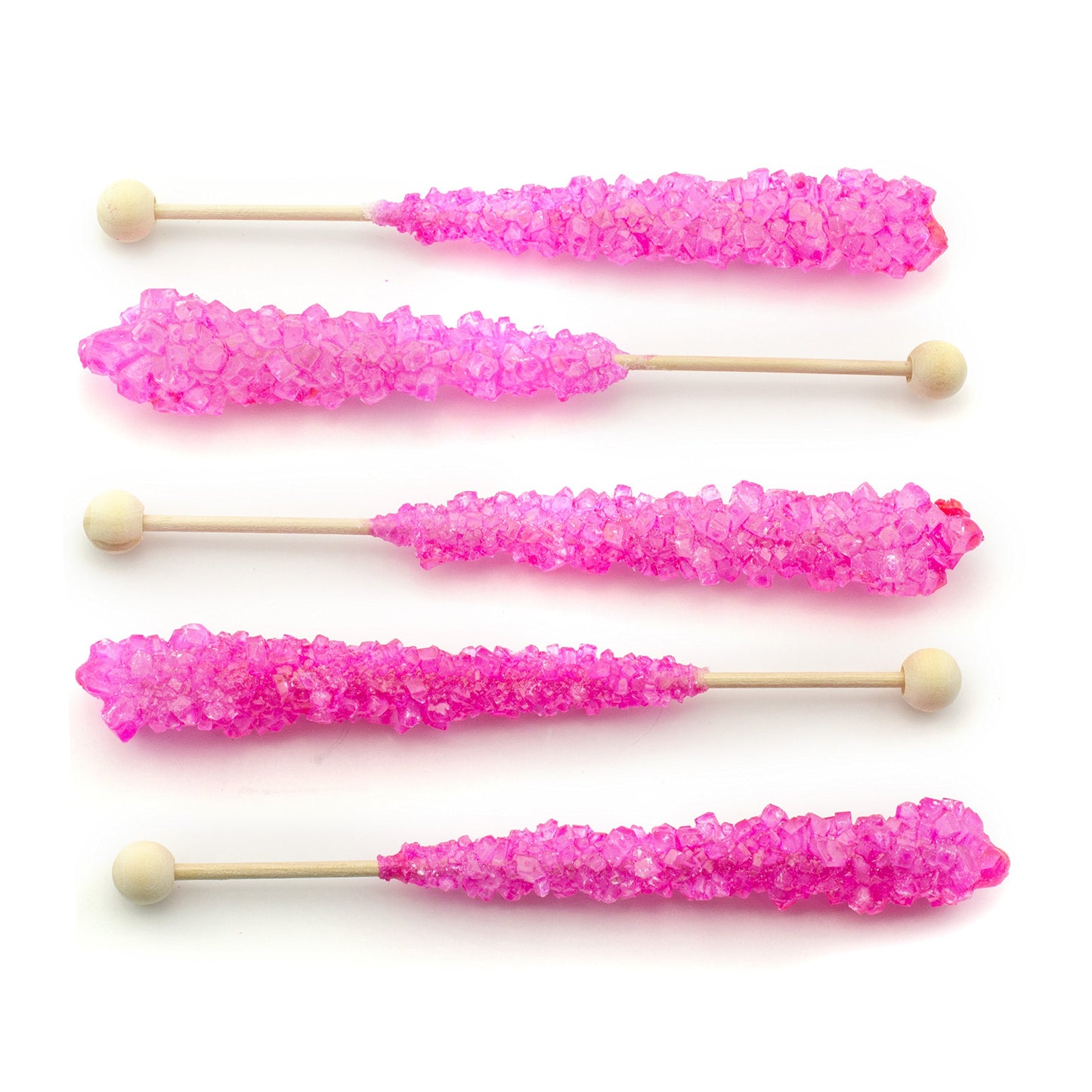 Boones Mill Rock Crystal Candy Sticks, Pink Cotton Candy, 36 Count