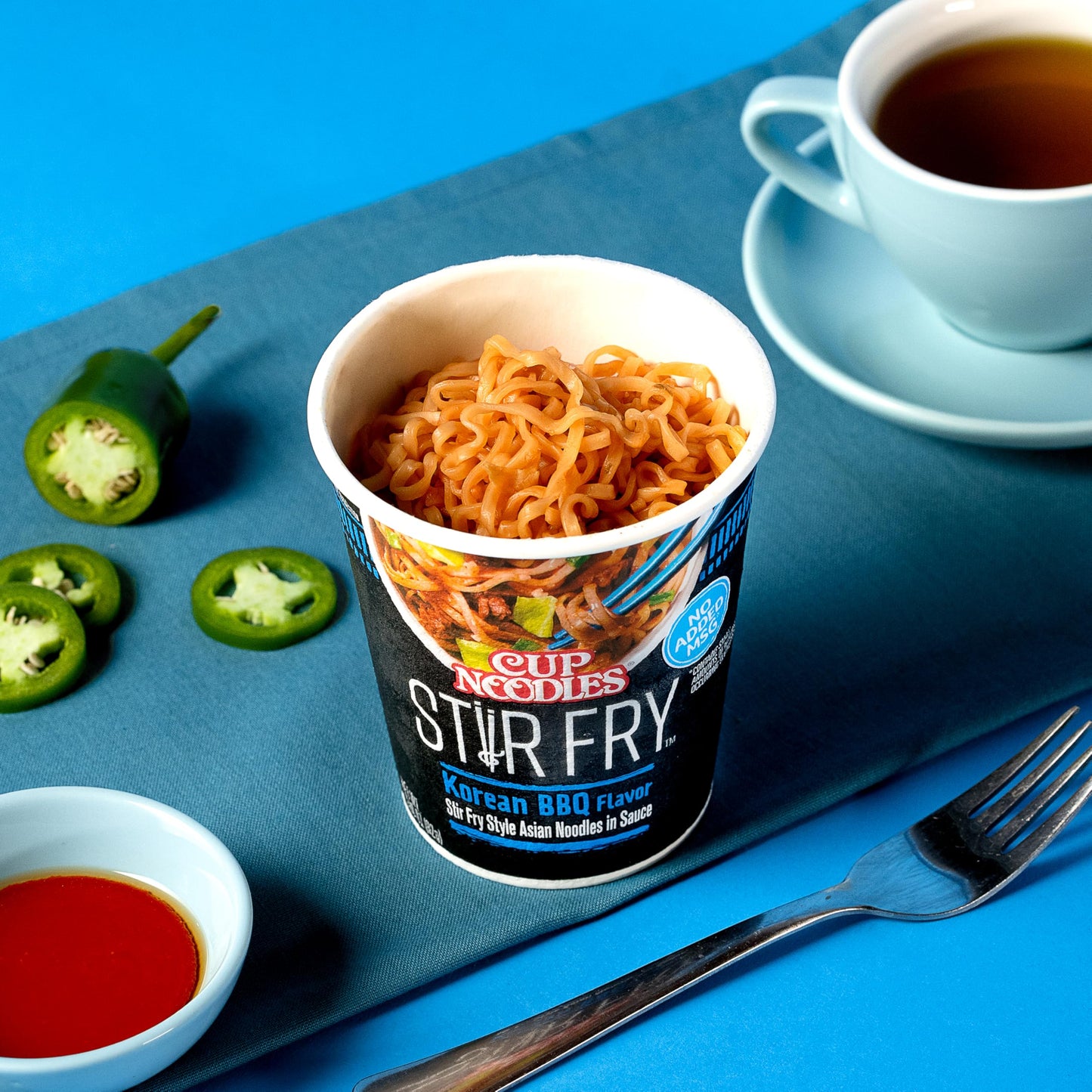 Nissin Cup Noodles Stir Fry Noodles In Sauce, Korean Bbq, 2.89 Ounce (Pack Of 6)