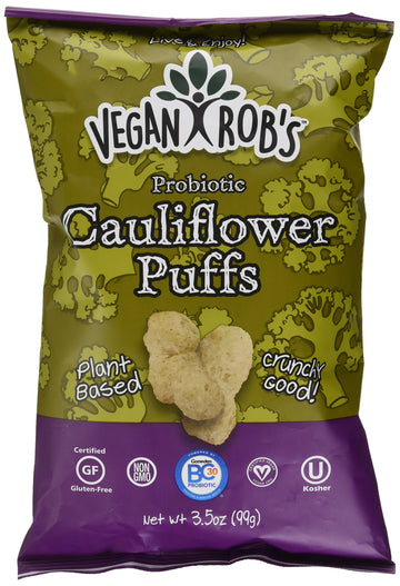 Veganrobs Puffs Cauliflower Probiotic 3.5 Oz