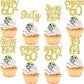 ZHUOWEISM 30PCS Cupcake Toppers Gold Glitter Sixty Birthday Picks for 60th Anniversary Party Decorations