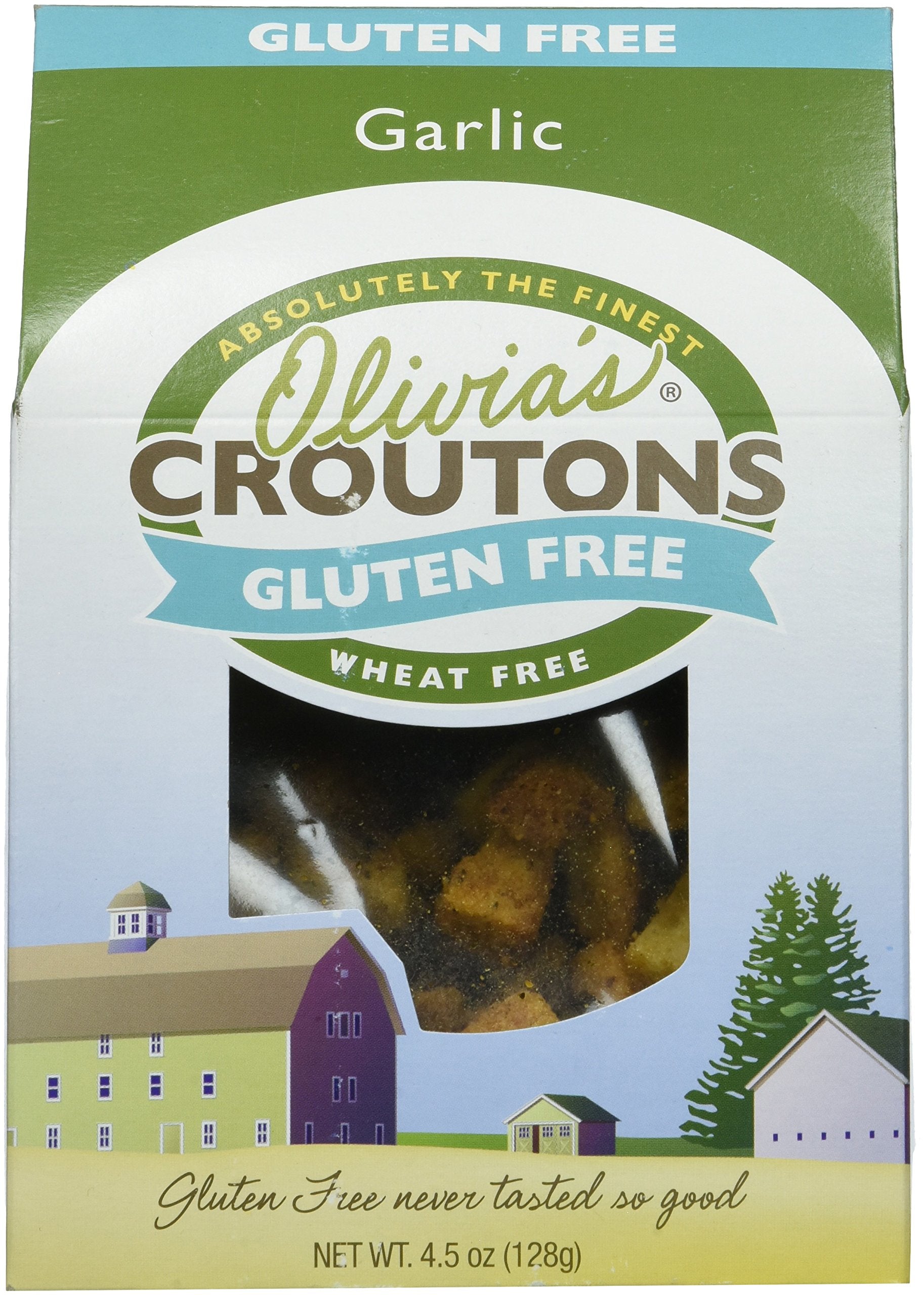OliviaS Gluten Free Garlic Croutons  4.5 Ounce