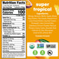 Noka Superfood Fruit Smoothie Pouches, Super Tropical With Immune Support, Healthy Snacks With Elderberry, Vitamin C, Flax Seed