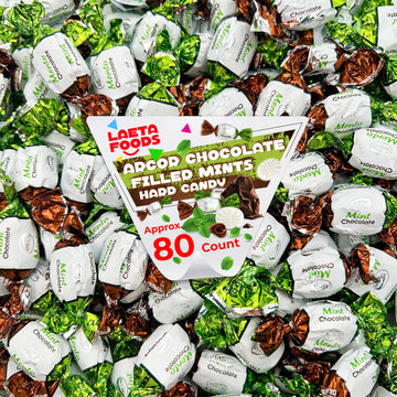 Arcor Chocolate Filled Mints Old Fashioned Hard Candy (1 Pound Bag - Approx. 80 Count)