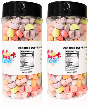Sarahs Candy Factory Variety Dehydrated Marshmallow Bits, Vanilla Marshmallows In Jar, Assorted Marshmallows In Jar Assorted-Ass