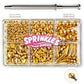 Miss Doozy Gold Sprinkles with 4-Claw Pickup Tool, 6.5oz, Bright Gold Metallic Rod & Star Sprinkles for Cake Decorating