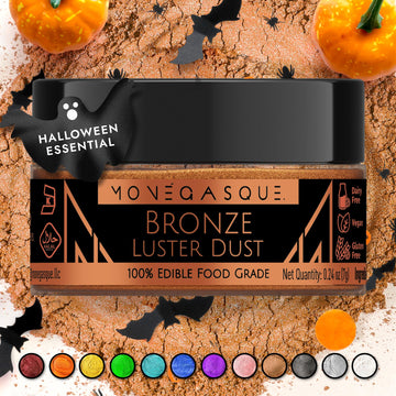 Mon  Gasque Bronze Rose Gold Luster Dust Edible Glitter For Cocktails 7G - Premium Rose Gold Edible Glitter - Halloween Drink Gl